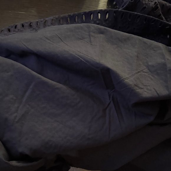 B19 Ann Taylor Balloon Sleeve Waist Tie Preppy Formal Black Eyelet Maxi Dress - Picture 7 of 8